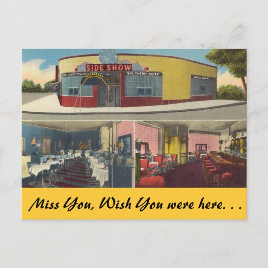 New York, Sideshow Bar en Restaurant Briefkaart (Voorkant)