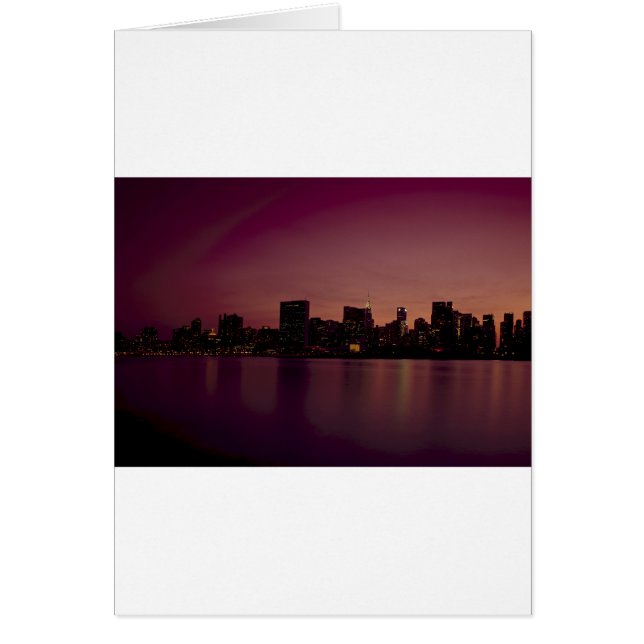 New York Silhouet bij Schemering (Voorkant)