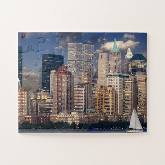 New York silhouet Legpuzzel (Horizontaal)