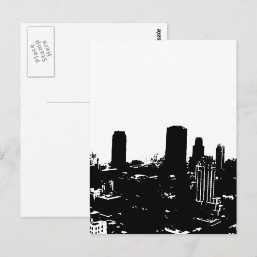 New York Silhouette Briefkaart (Voorkant / Achterkant)