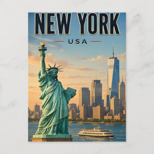 New York Silhouette Reis Cadeau Briefkaart