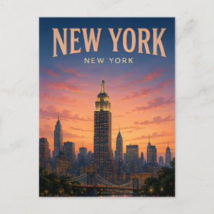 New York Silhouette Reis Legacy Briefkaart