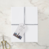 New York Silhouette Trouw Dank Je Cadeaulabel (Met Touw)