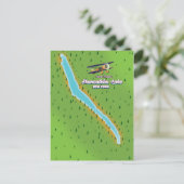 New york Skaneateles Lake-kaart Briefkaart (Staand voorkant)