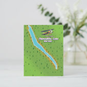 new york Skaneateles meer kaart (Staand voorkant)