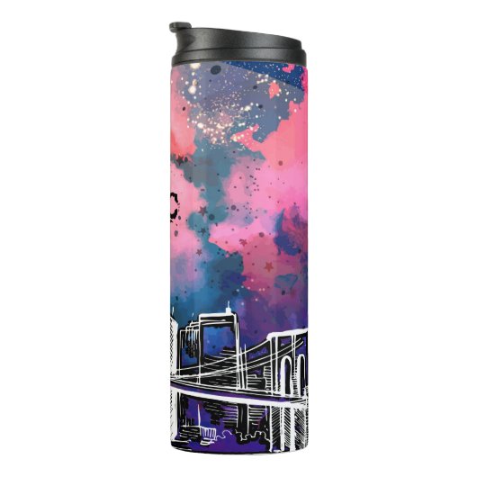 New York, Sky, City Thermosbeker (Geroteerd rechts)