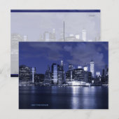 New York Skyline Bathed in Blue Briefkaart (Voorkant / Achterkant)