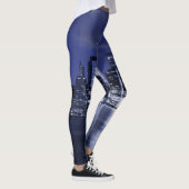 New York Skyline Bathed in Blue Leggings (Rechts)