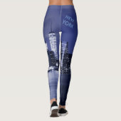 New York Skyline Bathed in Blue Leggings (Achterkant)