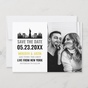 New York Skyline Bewaar de datum Kaart