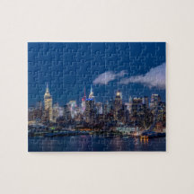 New York Skyline bij de nachtelijke puzzle