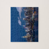 New York Skyline bij de nachtelijke puzzle Legpuzzel (Verticaal)