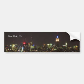 New York Skyline bij nacht Bumpersticker