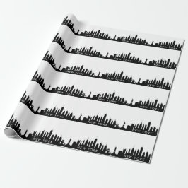 New York Skyline Black Big Apple Modern City Wrapp Cadeaupapier