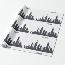 New York Skyline Black Big Apple Modern City Wrapp Cadeaupapier