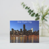 New York Skyline Briefkaart (Staand voorkant)