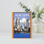 New York Skyline Briefkaart (Staand voorkant)