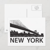 New York Skyline Briefkaart (Voorkant / Achterkant)