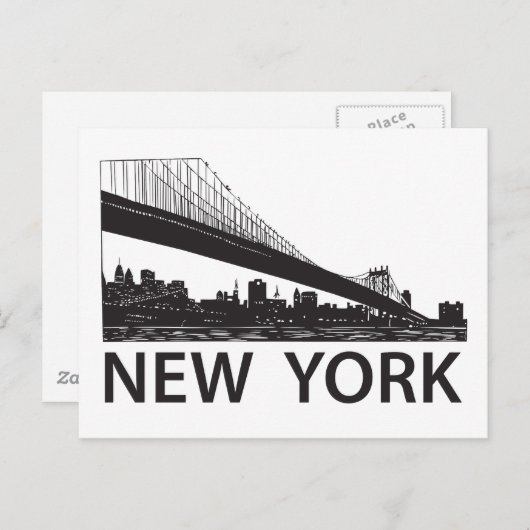 New York Skyline Briefkaart (Voorkant / Achterkant)