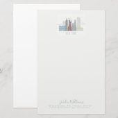New York Skyline Briefpapier (Voorkant / Achterkant)