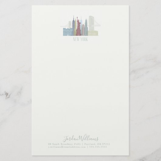 New York Skyline Briefpapier (Voorkant)