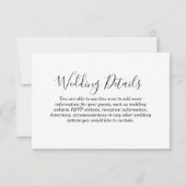 New York Skyline Brooklyn Wedding Reception Detail Kaart (Achterkant)