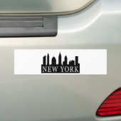 New York Skyline Bumpersticker (Op auto)