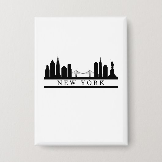 New York Skyline Button (Voorkant)