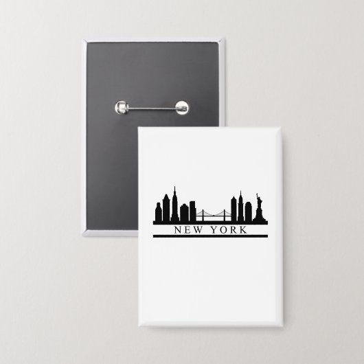 New York Skyline Button (Voorkant / Achterkant)