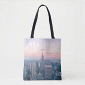 New York Skyline & California Palm Tree Bi-Coastal Tote Bag (Voorkant)