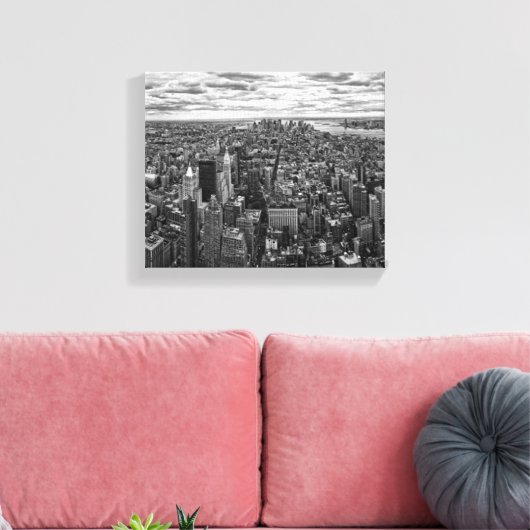 New York Skyline Canvas Afdruk (Insitu (Woonkamer))