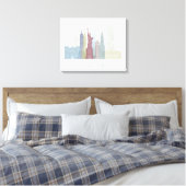 New York Skyline Canvas Afdruk (Insitu (Slaapkamer))