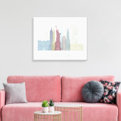 New York Skyline Canvas Afdruk (Insitu (Woonkamer))