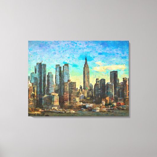 New York Skyline Canvas Afdruk (Voorkant)