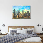New York Skyline Canvas Afdruk (Insitu (Slaapkamer))