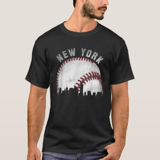 New York Skyline City Baseball T-shirt