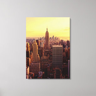 New York skyline city met Empire State Canvas Afdruk