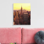 New York skyline city met Empire State Canvas Afdruk (Insitu (Woonkamer))