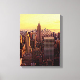 New York skyline city met Empire State Canvas Afdruk