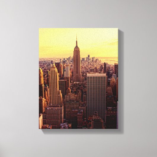 New York skyline city met Empire State Canvas Afdruk (Voorkant)