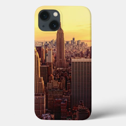 New York skyline city met Empire State Case-Mate iPhone Case (Achterkant)