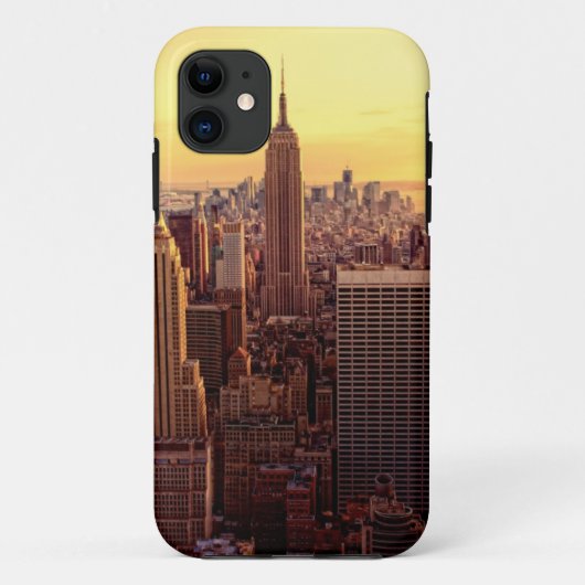 New York skyline city met Empire State Case-Mate iPhone Case (Achterkant)