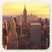 New York skyline city met Empire State Kartonnen Onderzetters (Voorkant)