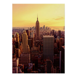New York skyline city met Empire State Perfect Poster