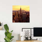 New York skyline city met Empire State Poster (Thuiskantoor)