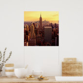 New York skyline city met Empire State Poster (Keuken)
