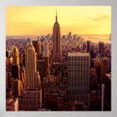 New York skyline city met Empire State Poster (Voorkant)