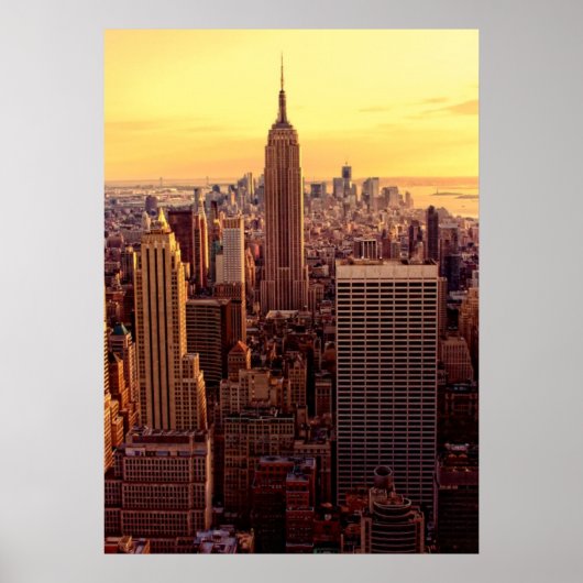 New York skyline city met Empire State Poster (Voorkant)
