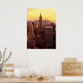 New York skyline city met Empire State Poster (Keuken)