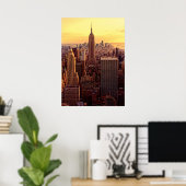 New York skyline city met Empire State Poster (Thuiskantoor)